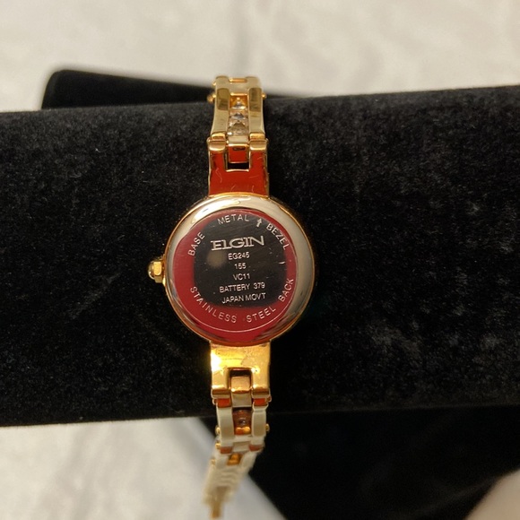Elgin Gold tone Womens Watch & Rhinestone? Embellishments - Non Working - Picture 7 of 13